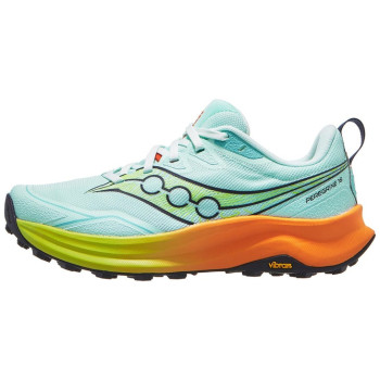 Saucony Peregrine 16 Women's Shoes Aqua/Citron

